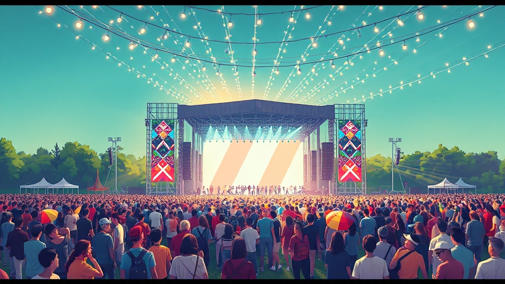 꿈과 열정이 가득한 축제 (illustration 스타일)