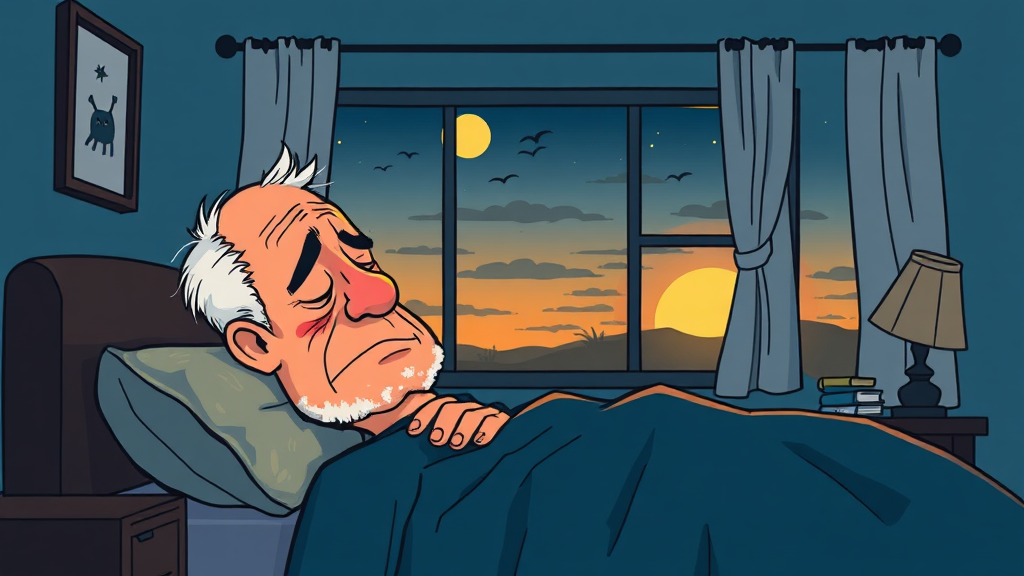 수면장애 대표 증상 (cartoon 스타일)