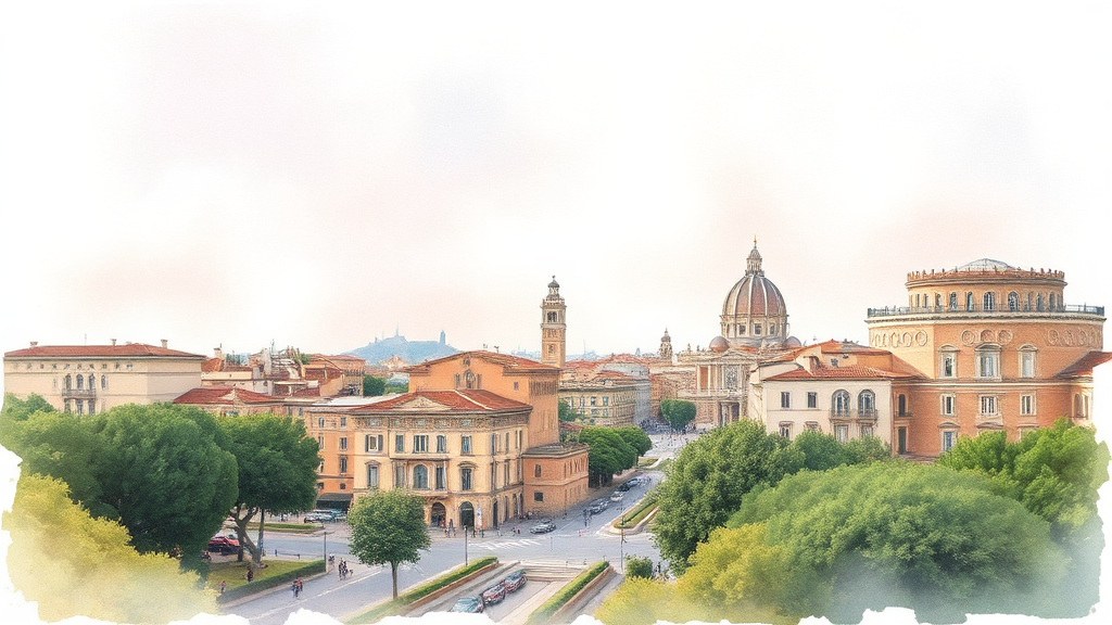 로마 호텔, 왜 중요할까요? (watercolor 스타일)