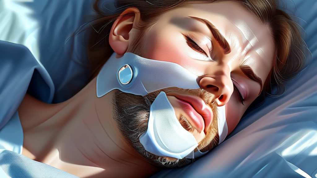 코골이 수술 후 관리와 회복 과정 (realistic 스타일)