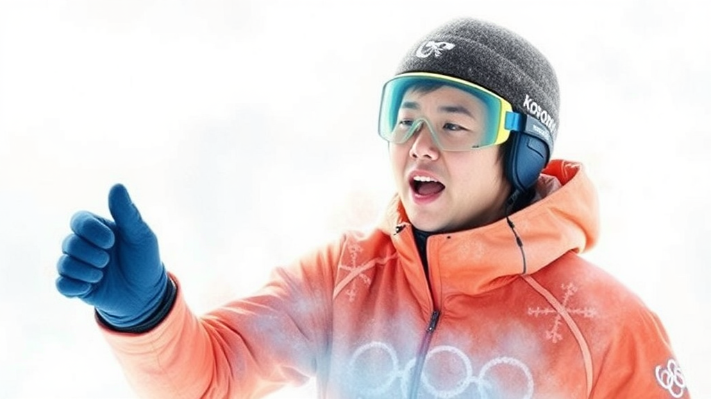 최가온 선수 인터뷰: 금메달의 의미와 소감 (watercolor 스타일)