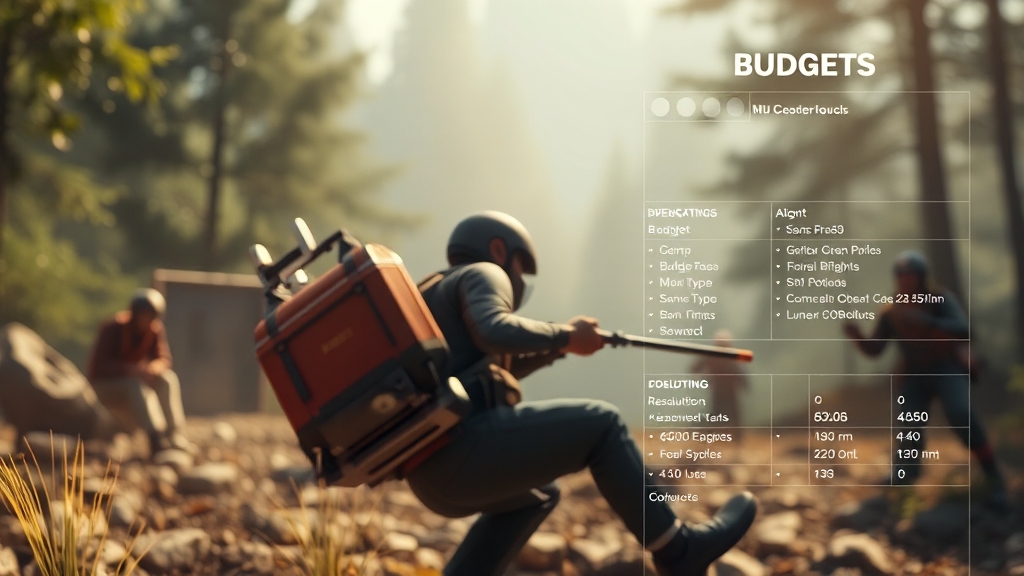 예산 설정 및 목표 게임 정의 (realistic 스타일)