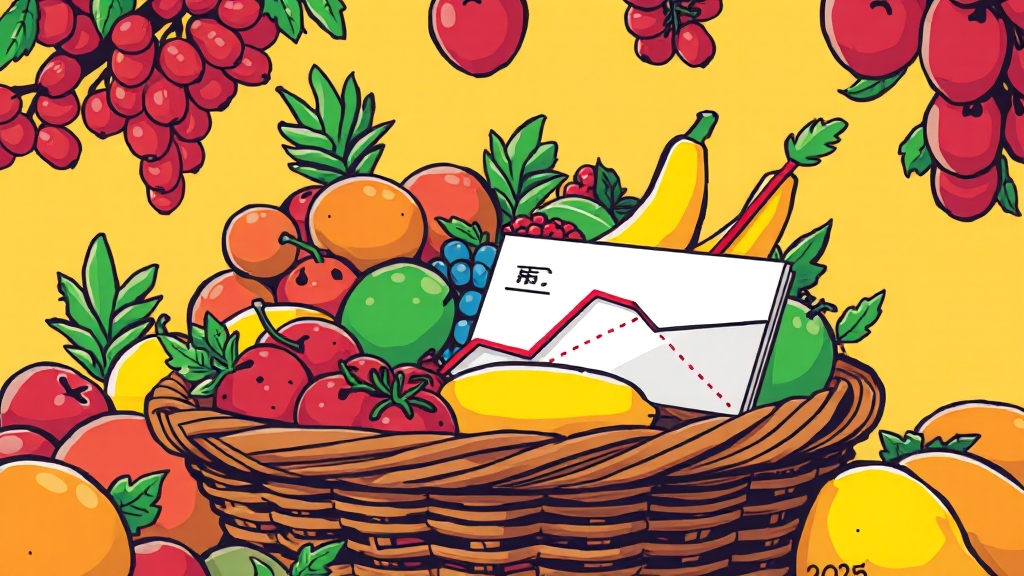 추석 차례상 물가 동향 (cartoon 스타일)