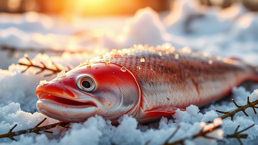 겨울철 건강 유지, 오메가-3 지방산 (realistic 스타일)