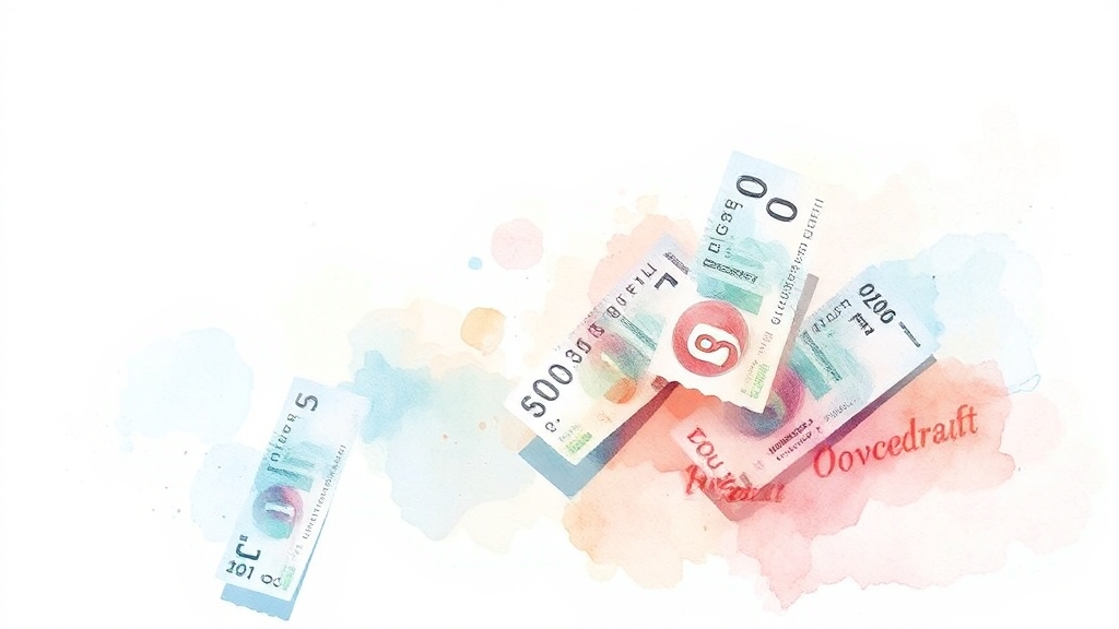 은행별 마이너스통장 비교 (watercolor 스타일)