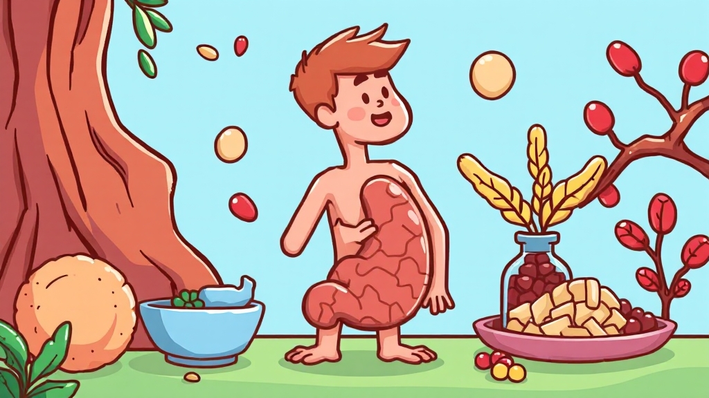 매스틱 유산균 복용법 (cartoon 스타일)