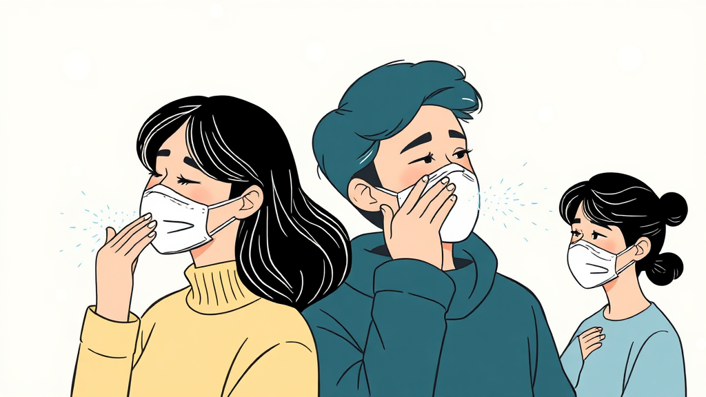 알레르기 비염과 미세먼지, 증상 악화 막는 대처법 (illustration 스타일)