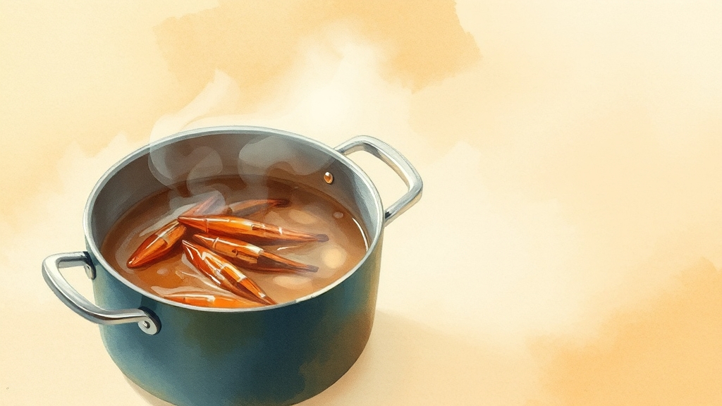 깊은 맛의 비법: 육수 만들기 (watercolor 스타일)