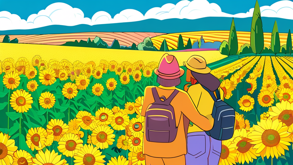 인생샷 명소: 놓치지 말아야 할 포토존 (cartoon 스타일)