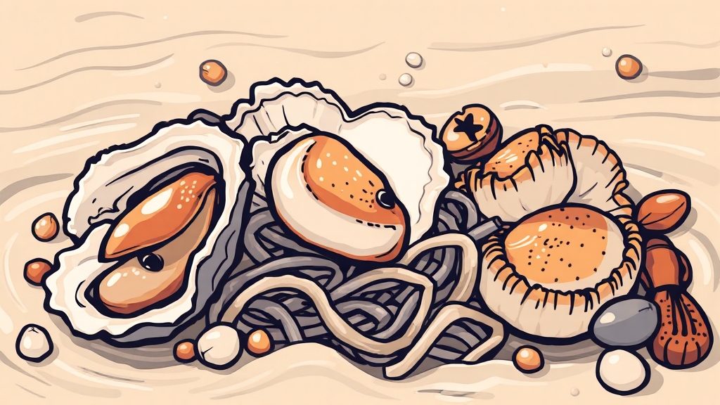 11월 제철 해산물의 유혹 (illustration 스타일)