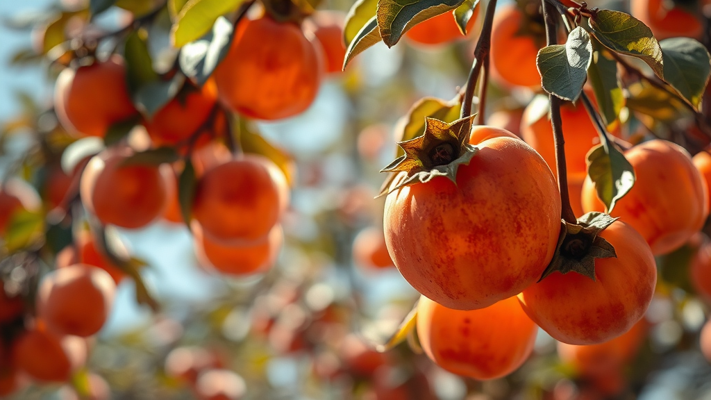 홍시 종류, 뭐가 다를까요? (realistic 스타일)