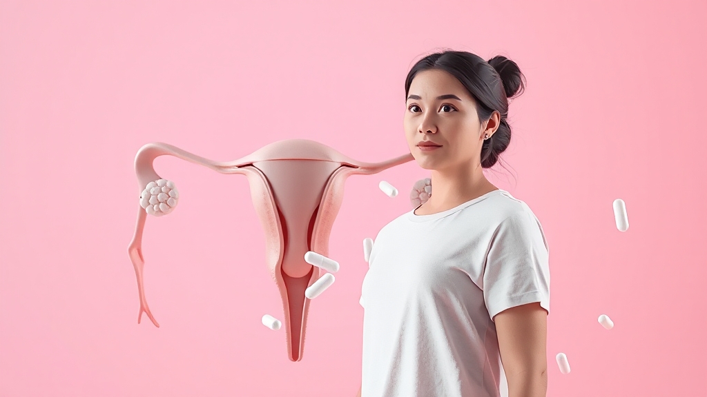 다낭성 난소 증후군(PCOS)과 이노시톨 (realistic 스타일)