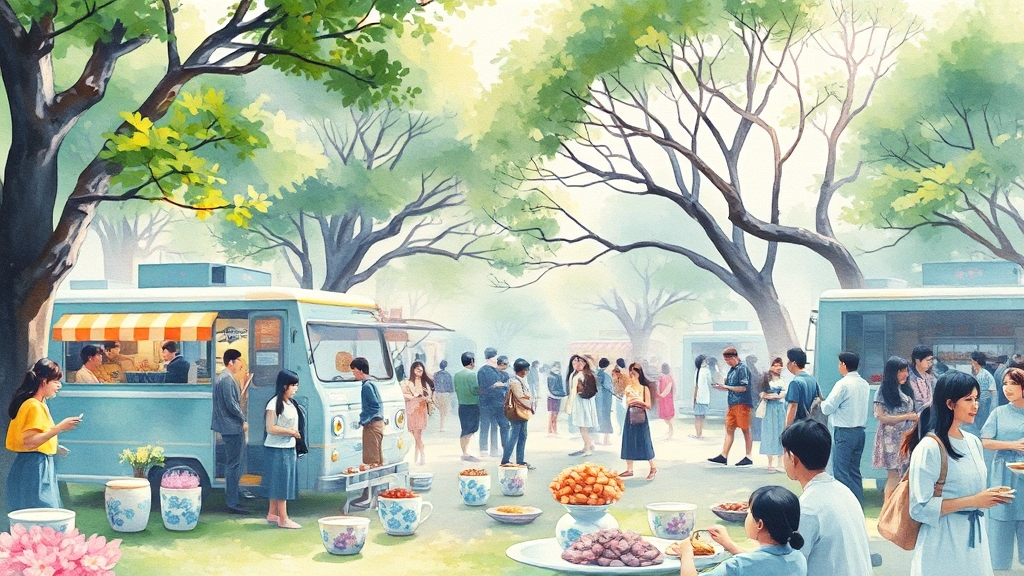 입이 즐거운 푸드 코스 (watercolor 스타일)