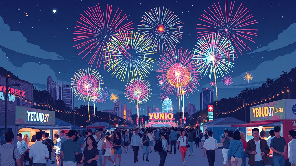 불꽃축제, 시간별 일정 (illustration 스타일)