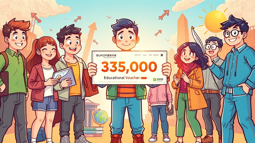 평생교육바우처 핵심 정리 (cartoon 스타일)