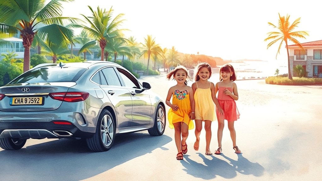 다낭 숙소 & 교통: 예산별 선택 (watercolor 스타일)