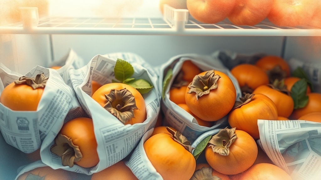 단감 보관법: 신선하게! (watercolor 스타일)