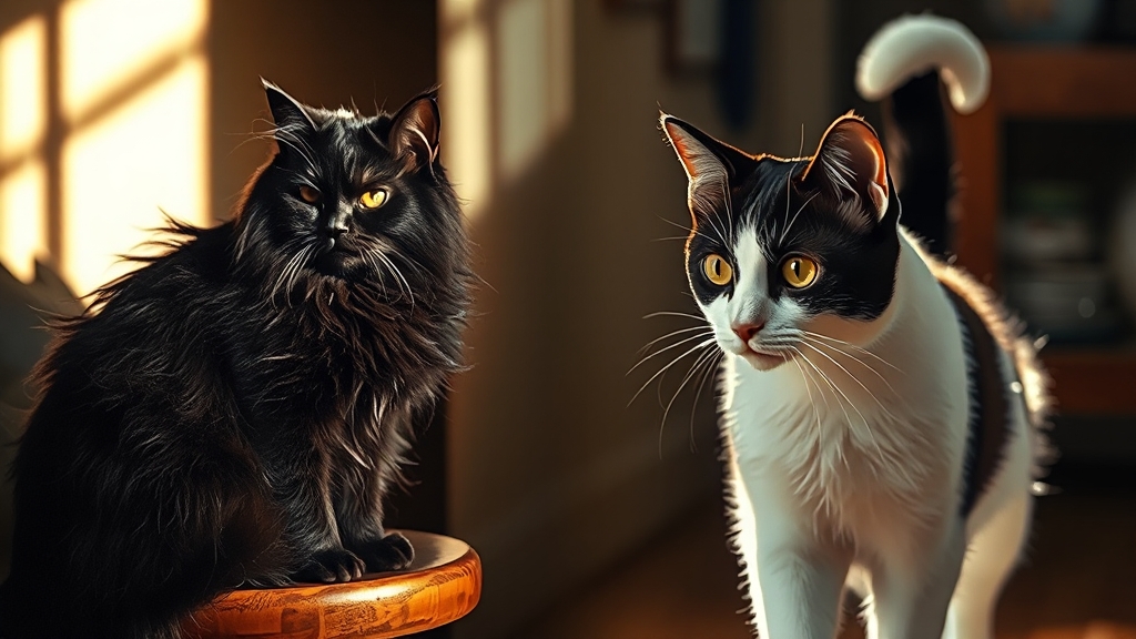 색깔별 고양이 꿈 해몽 (realistic 스타일)