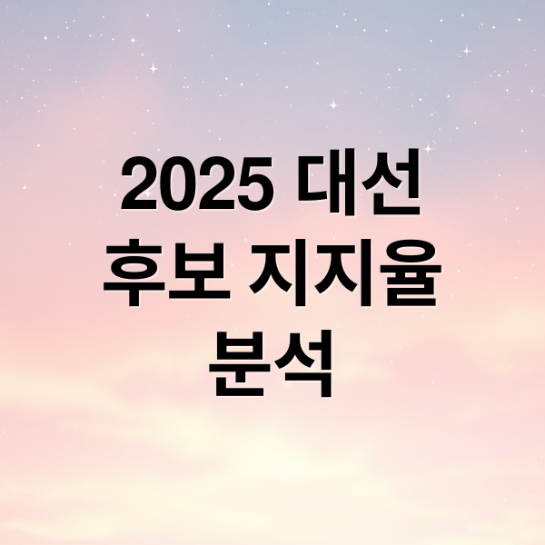 2025 대선
후보 지지율
분석 (대선후보 지지율 경선 일정)
