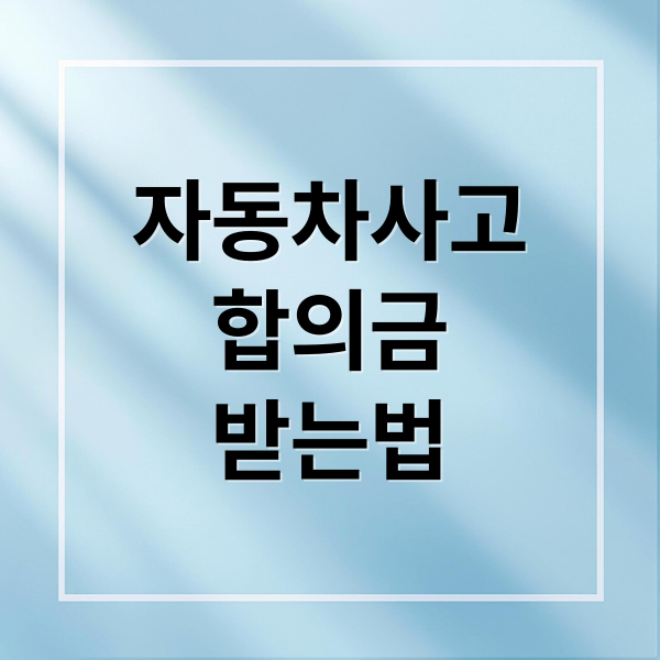 자동차사고
합의금
받는법 (자동차사고 합의금 산정)
