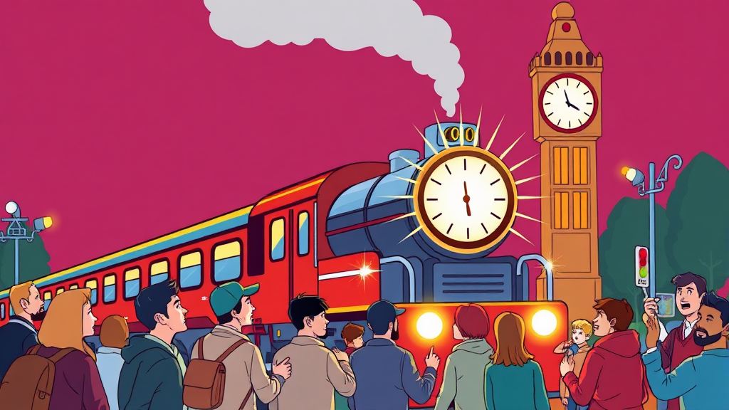 성공적인 연말 기차표 예매 필승 전략 (cartoon 스타일)