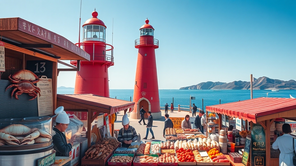 속초 맛집 & 먹거리: 미식 천국 (realistic 스타일)