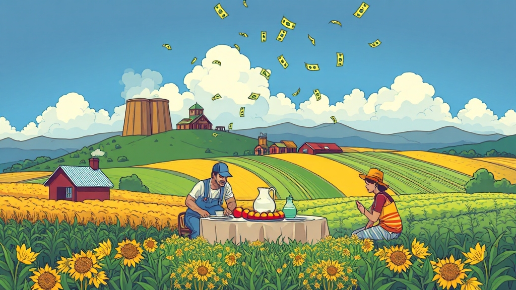 미국의 시장 개방 압박 이유 (cartoon 스타일)