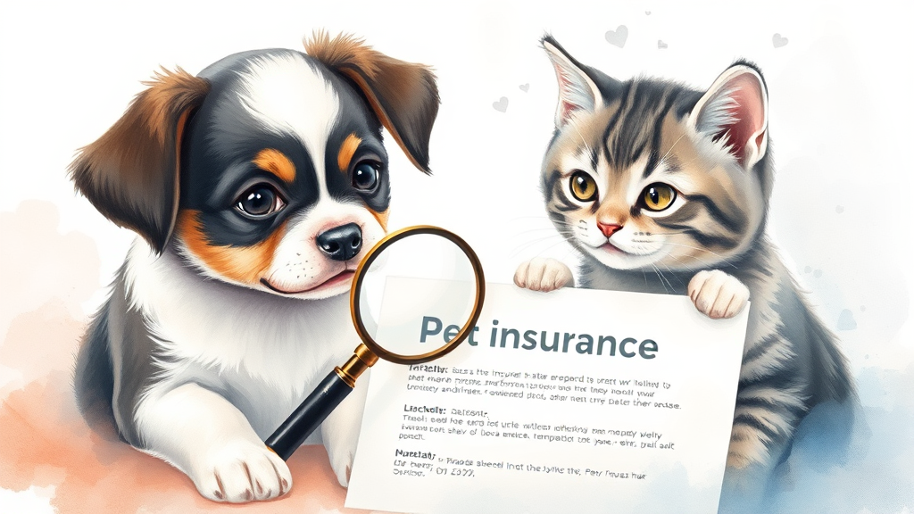 펫보험 가입 전 반드시 확인해야 할 사항들 (watercolor 스타일)