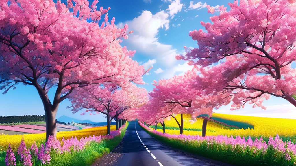 제주도 벚꽃 여행, 최적의 시기는 언제일까? (realistic 스타일)