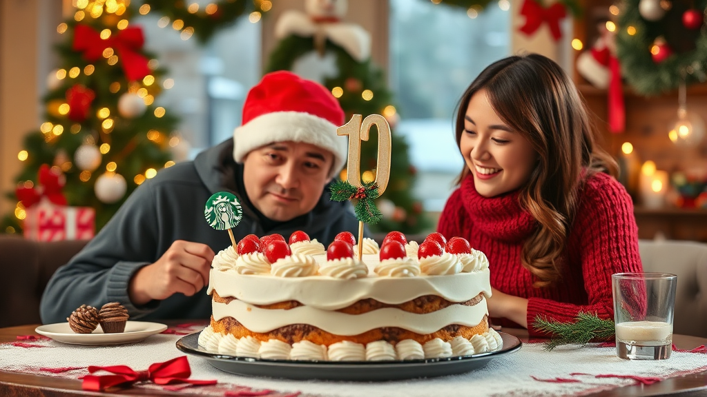 2025 크리스마스 케이크 라인업 비교 (realistic 스타일)