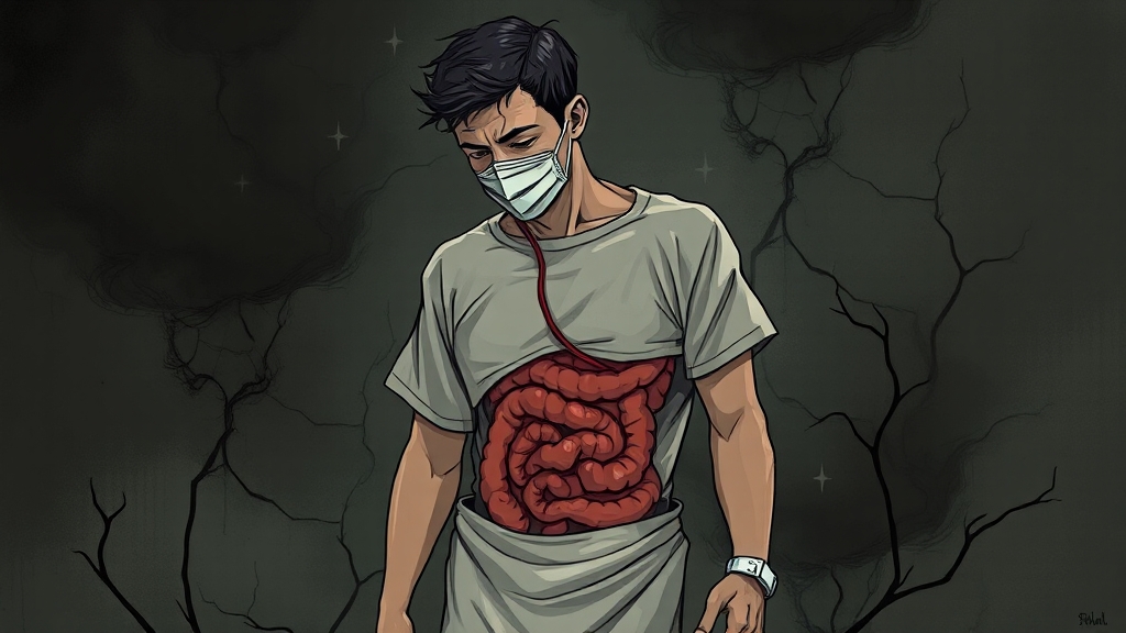 마비성 장폐색의 증상 상세 (illustration 스타일)