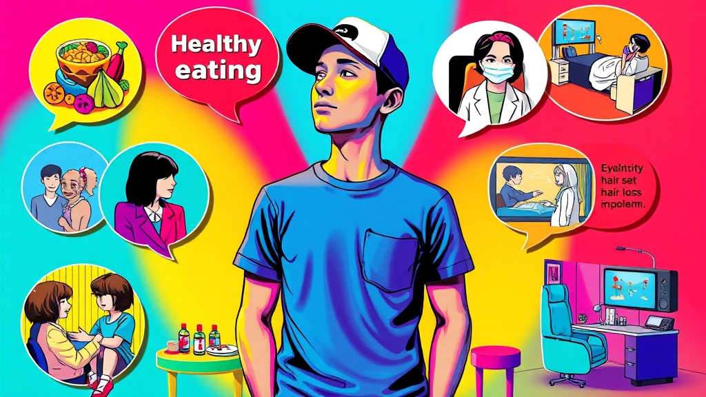 탈모 치료, 종합적인 관리가 중요! (popart 스타일)