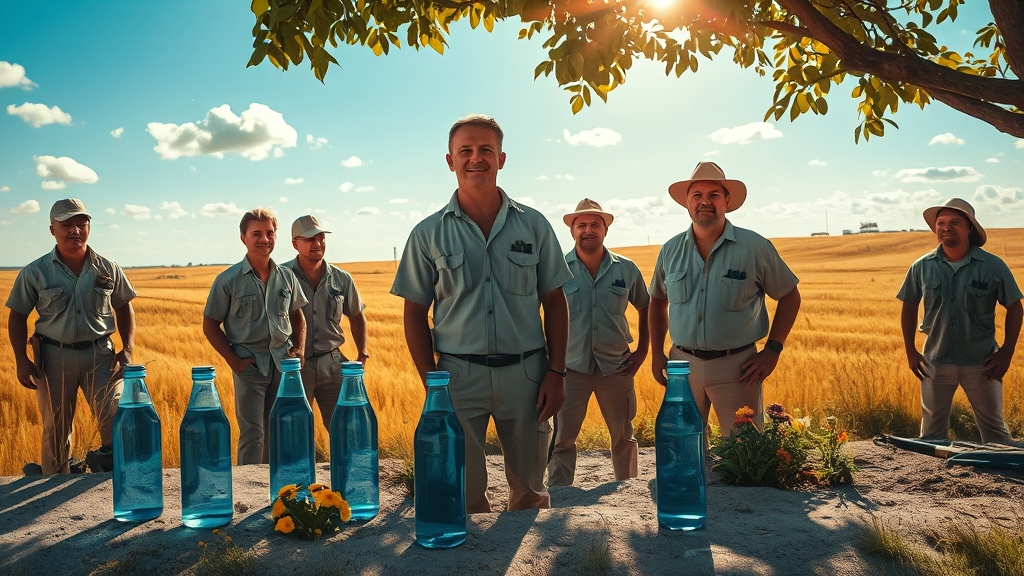 폭염 속 안전 확보 방법 (realistic 스타일)