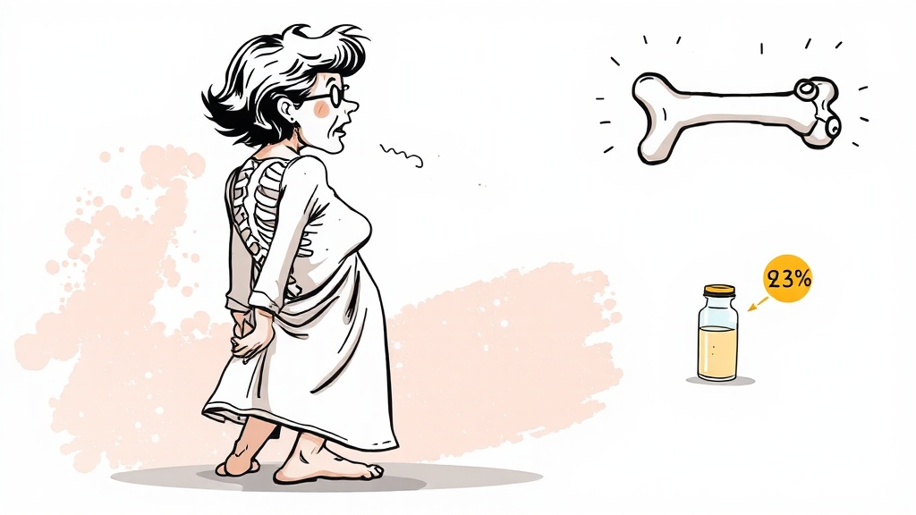 골다공증이란 무엇일까요? (cartoon 스타일)