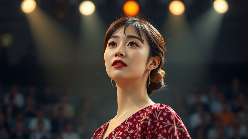 심사위원들의 날카로운 평가 (realistic 스타일)