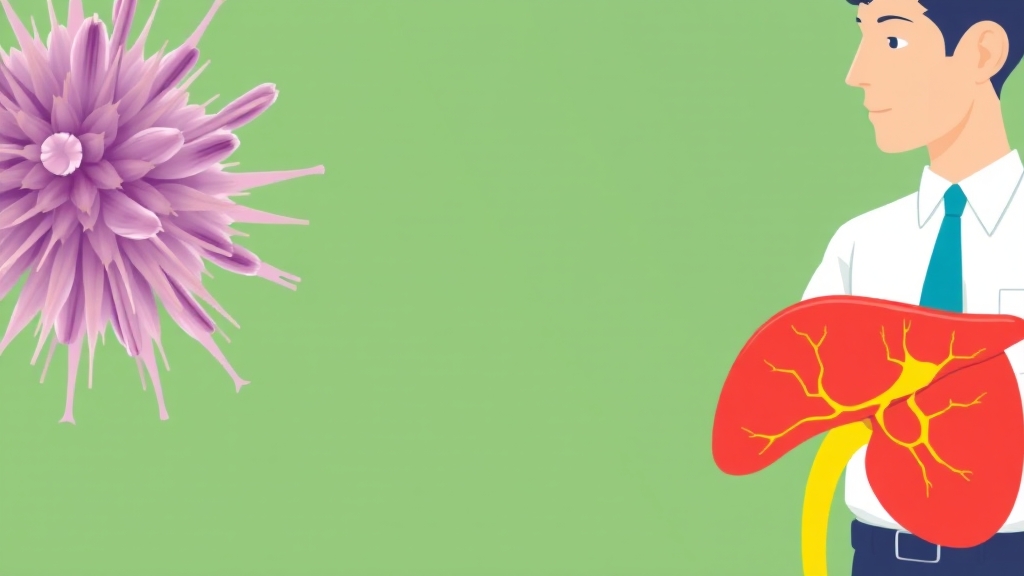 실리마린, 간 건강 핵심 성분 (illustration 스타일)
