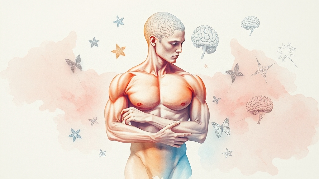 호르몬과 현상: 과학적 배경 (watercolor 스타일)