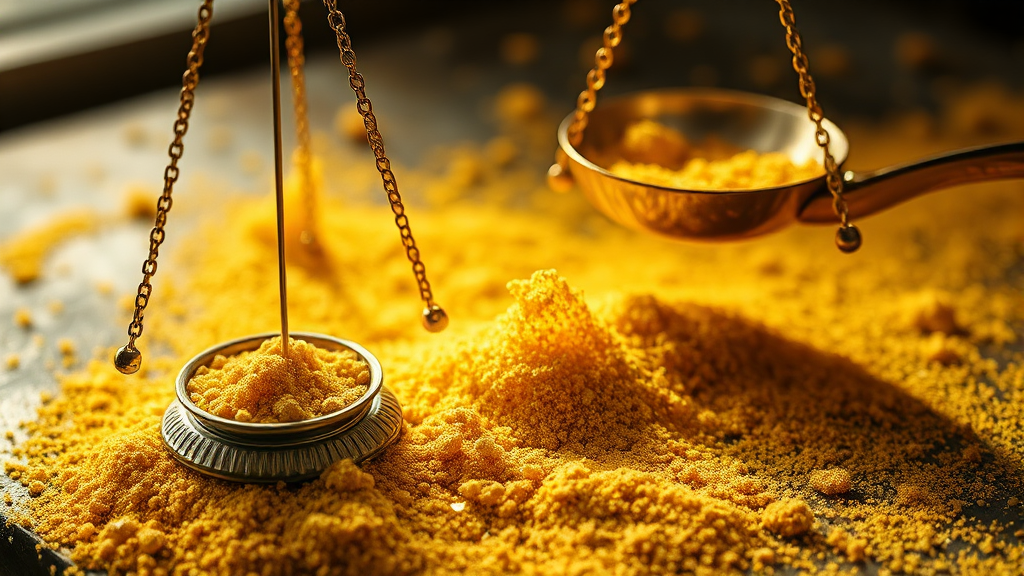 금 감별 및 정확한 무게 측정 방법 (realistic 스타일)