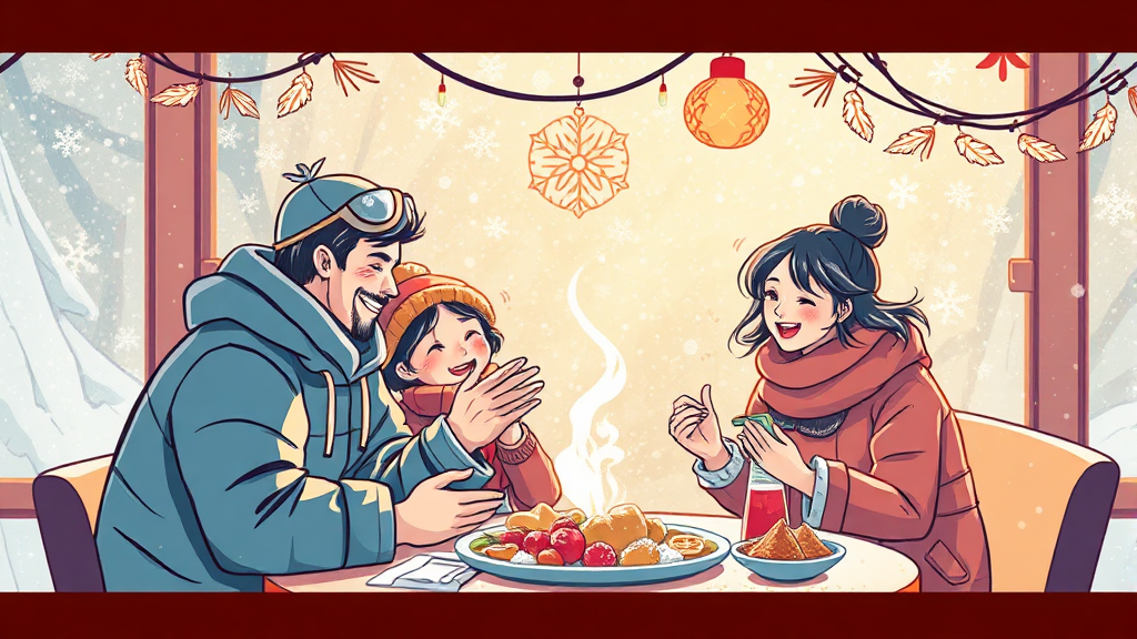 겨울 축제, 왜 가야 할까? (illustration 스타일)