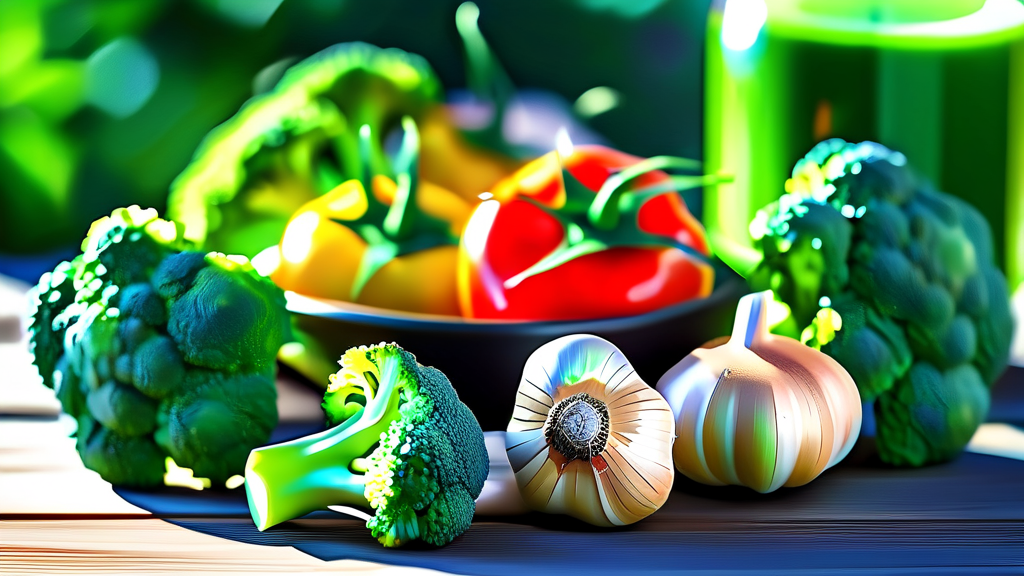 브로콜리, 건강을 위한 똑똑한 선택 (realistic 스타일)