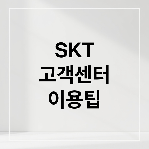 SKT
고객센터
이용팁 (SKT 고객센터 전화번호)