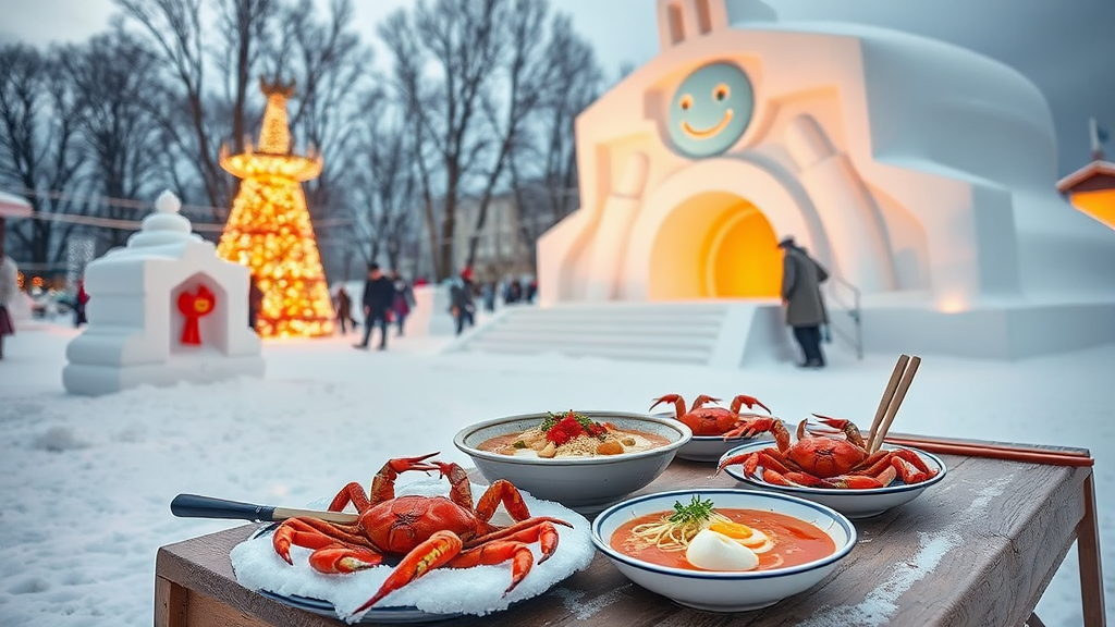 2일차: 눈축제 & 미식 투어 (realistic 스타일)