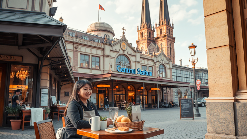 중앙역 3분 거리 한인민박 추천 (realistic 스타일)