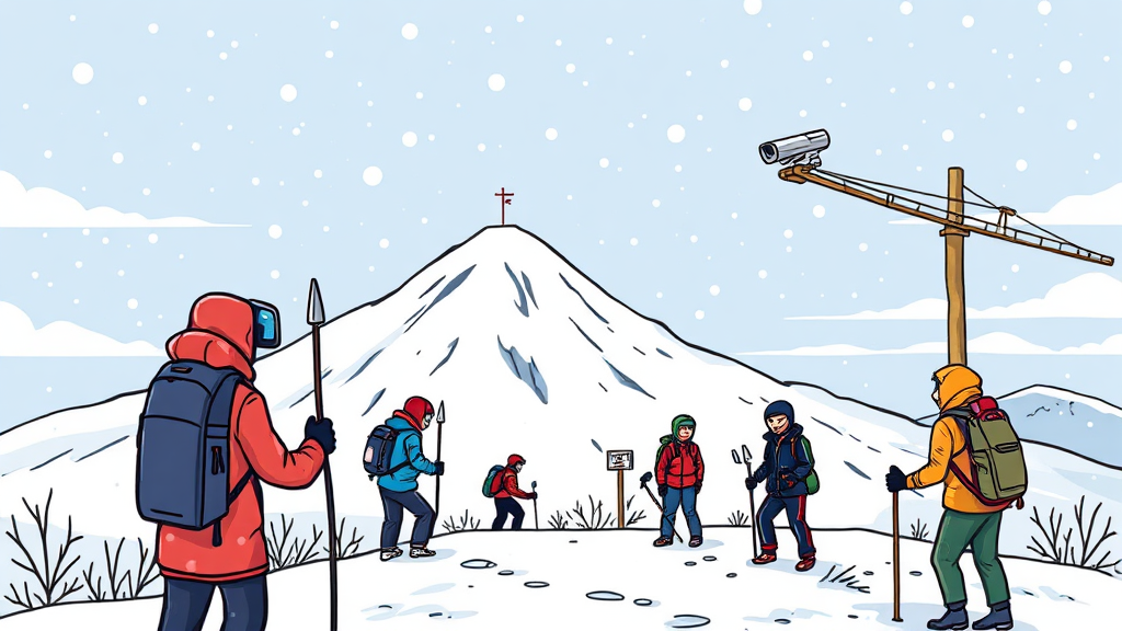 한라산 날씨 & 통제 정보 (cartoon 스타일)