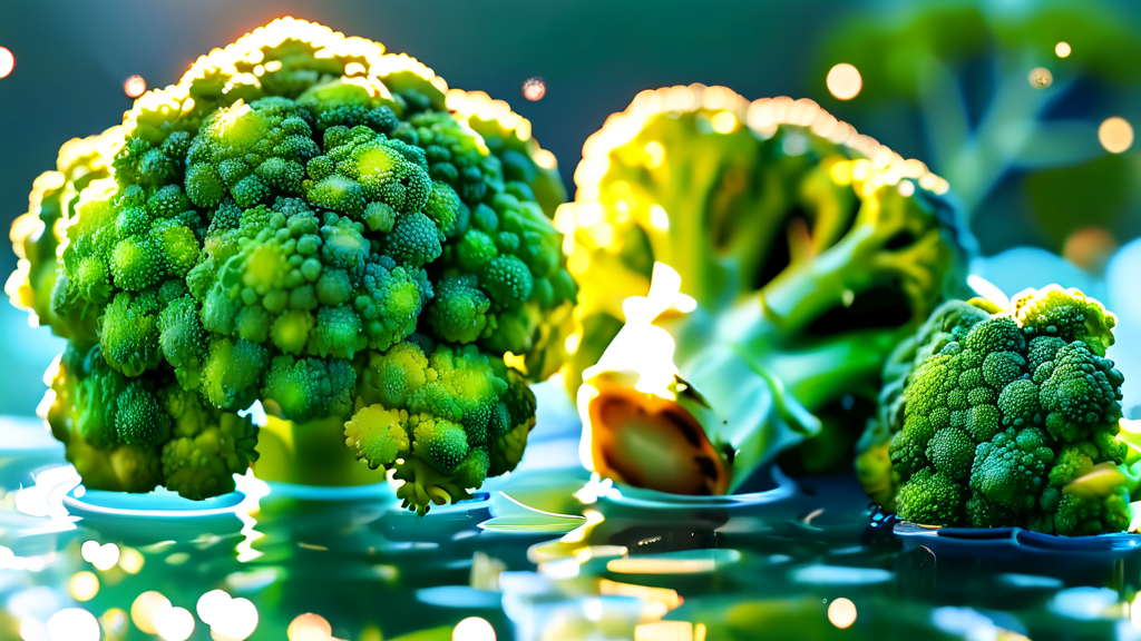 브로콜리, 깨끗하게 세척하는 완벽 가이드 (realistic 스타일)