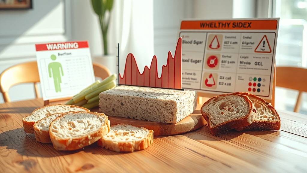 빵, 떡, 면, 혈당 주의보 (realistic 스타일)