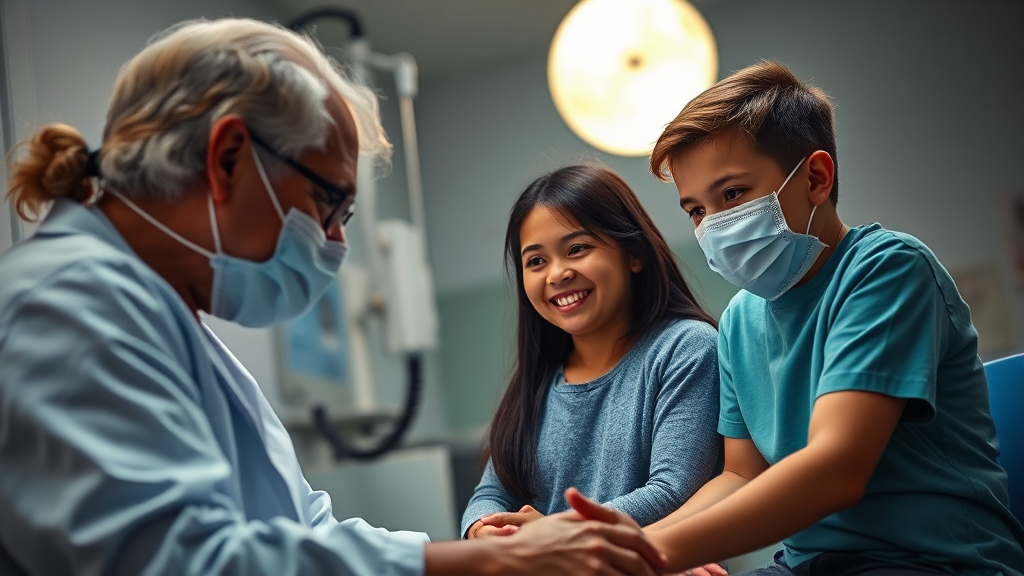 명절 연휴에도 안심! 달빛어린이병원 이용하세요 (realistic 스타일)