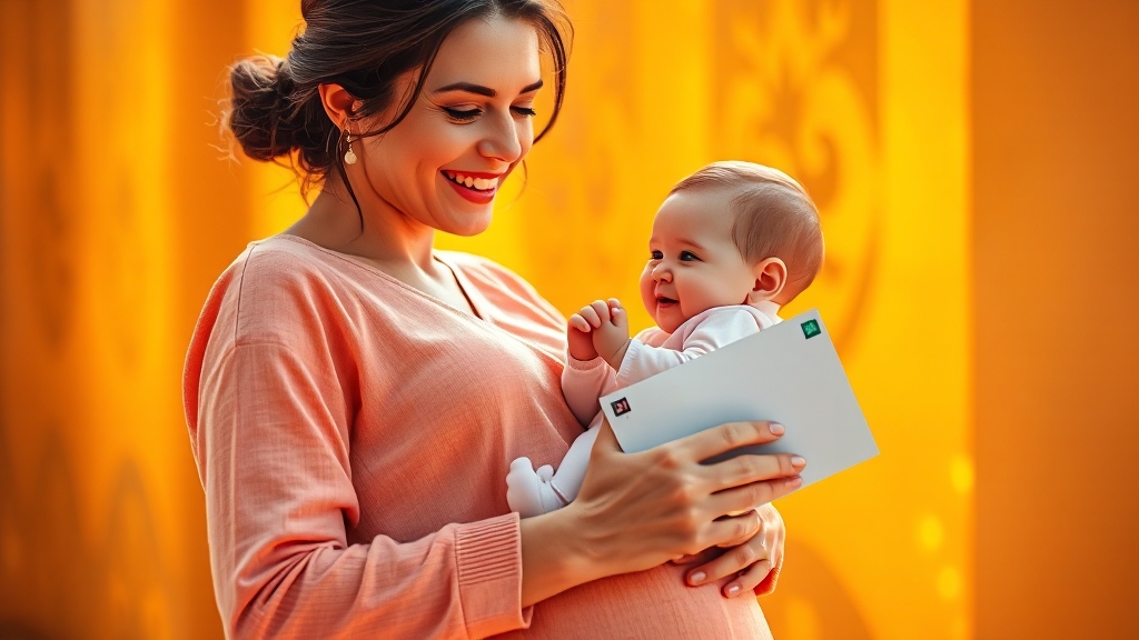 육아휴직 급여, 언제 받을 수 있나? (realistic 스타일)