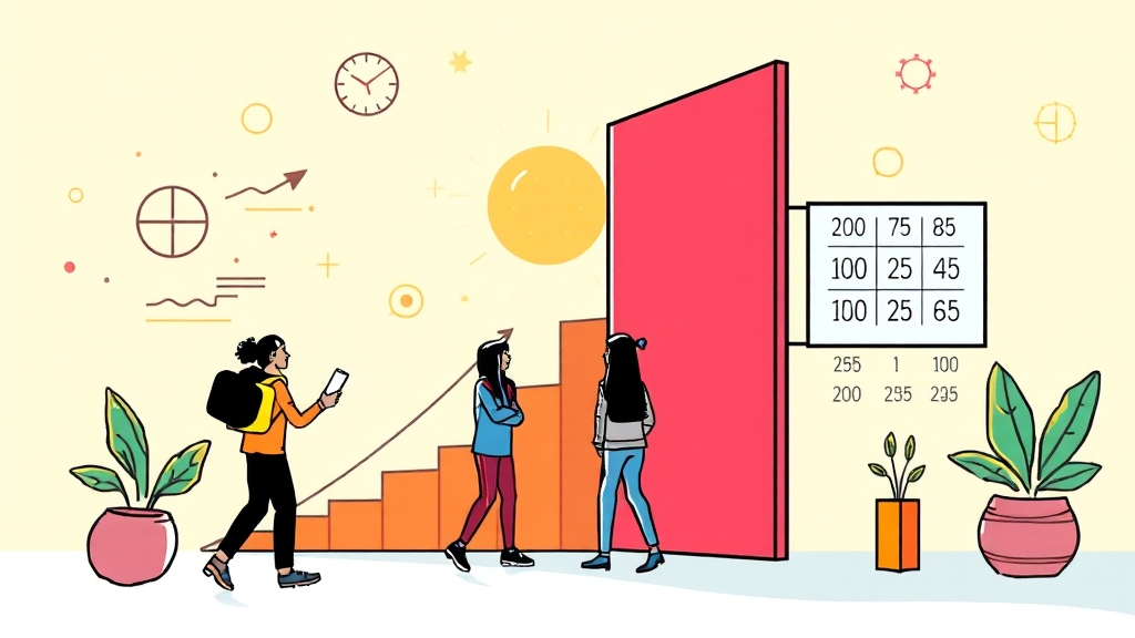 가채점 결과 분석 및 예측 (cartoon 스타일)