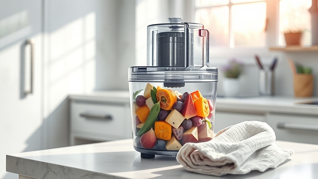 핵심 기능: 분쇄, 건조, 탈취 (watercolor 스타일)